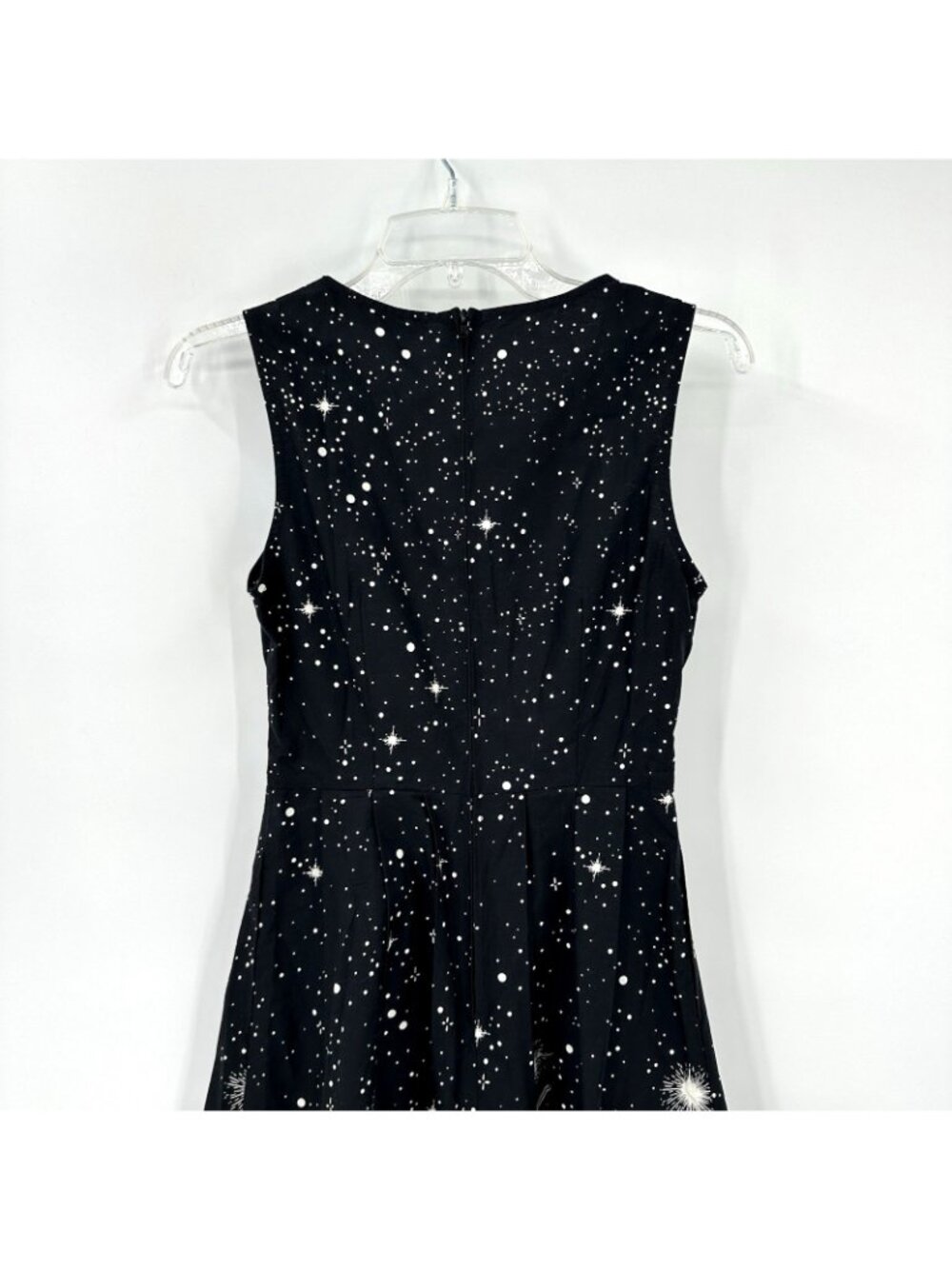 DANGERFIELD cosmic border print dress 6 whales celestial stars space galaxy goth - Picture 8 of 12